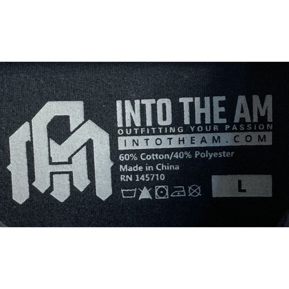 Into The AM T Shirt Size L Black Short Sleeve Crew Neck Pullover Logo Mens - Picture 5 of 5